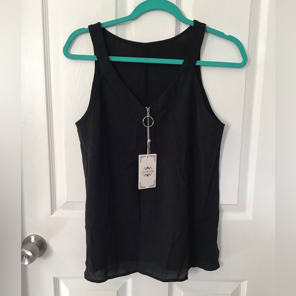 NWT!  Elegant Black Tank Top